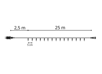 Kerstverlichting | 27,5 m | 500 LED | Koud Wit | 8 Lichtfuncties