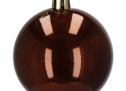Kerstballen | 20 Stuks | 6 cm | Bruin