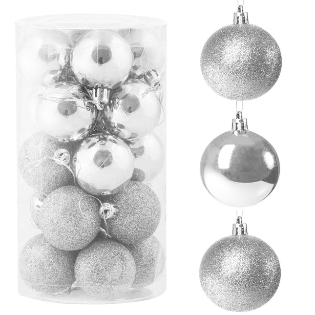 Kerstballen | 20 Stuks | 4 cm | Zilver