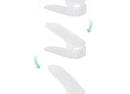 Schoenenrek - 1 Paar Schoenen - Schoenen Opbergsysteem - Hoogwaardig Kunststof - Wit