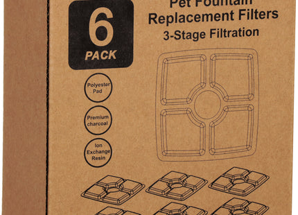 Filter Voor Waterdispencer - Vervanginsfilter - Drinkbak - 6 Stuks