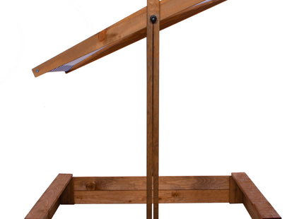 Zandbak  - Inclusief Gronddoek - Met Dak - Geïmpregneerd - Blauw/Wit -120 x 120 CM