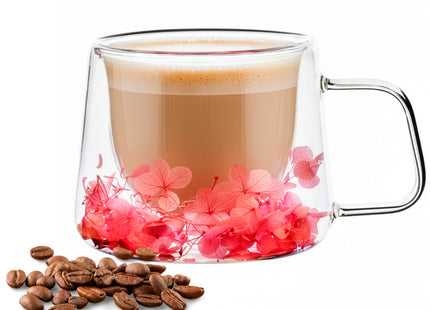 Dubbelwandig glas - Thermisch glas - Koffieglas - Thee glas - Warme en Koude dranken -180 ML