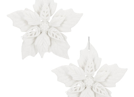 Kerstboomhanger | Ster van Bethlehem | Wit Glitter | 12 Cm