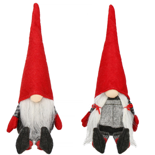 Kerstkabouter - Kerstdwerg - Kerstversiering - 38 cm