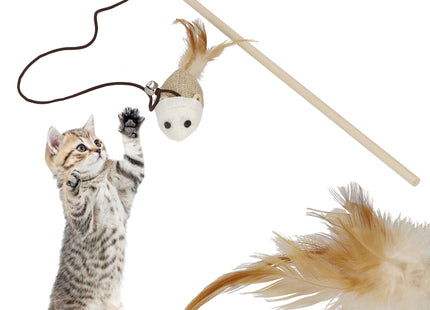 Kattenspeeltje - Hengel - Speelgoed - Duurzaam - Beige