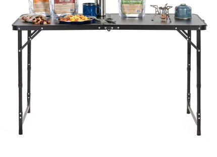 Campingtafel - Vouwtafel - Inklapbaar - Opvouwbaar - 120 x 60 x 55 cm - Zwart/Grijs