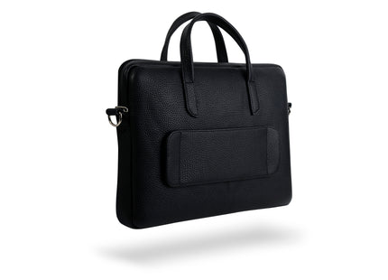 Leren Aktetas - Laptoptas - 14 inch - Zwart - 41 x 31 x 3,5 CM