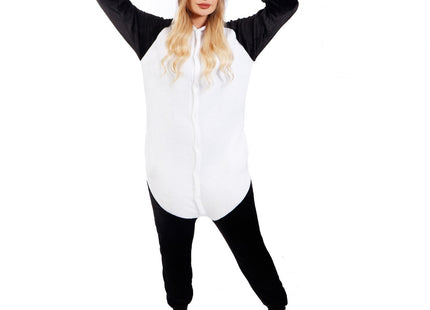 Onesie Volwassenen | Panda | Maat M | Zwart/Wit