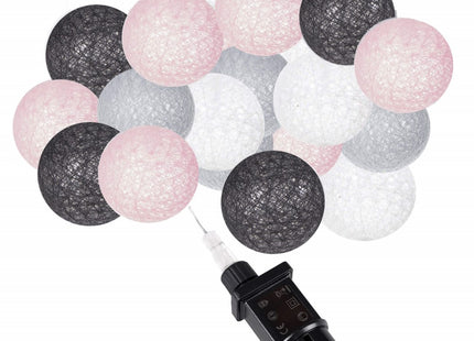 Fairy Lights | 4 m | 20 LED | Roze/Grafiet/Wit/Grijs