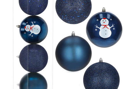 Kerstballen | 4 Stuks | 12 cm | Blauw