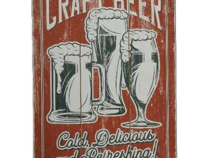 Wandbord Vintage Retro | 40 x 60 cm | MDF | Craft Beer