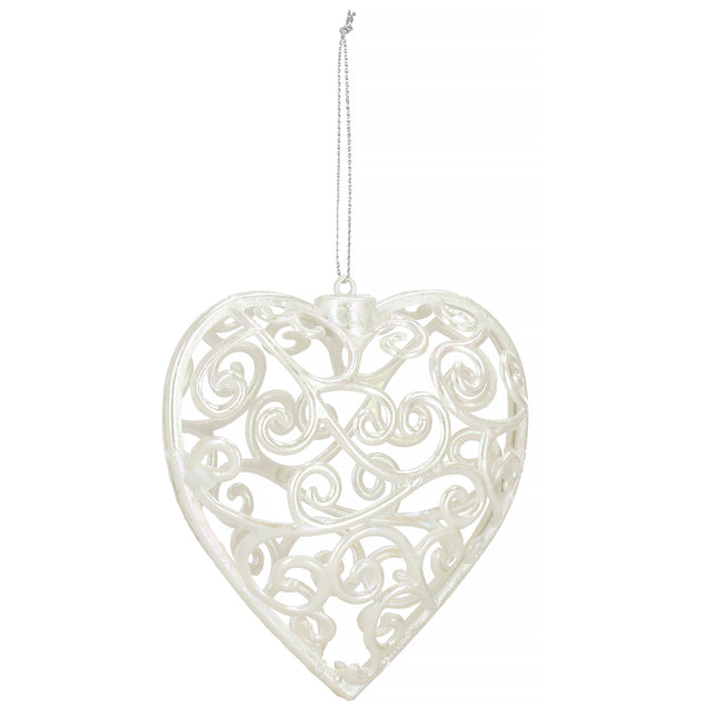 Kerstversiering | Kerstdecoratie voor binnen | Kersthanger | Hart | 9 cm