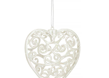 Kerstversiering | Kerstdecoratie voor binnen | Kersthanger | Hart | 9 cm