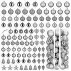 Kerstballen | 100 Stuks | Zilver Tinten | Onbreekbaar