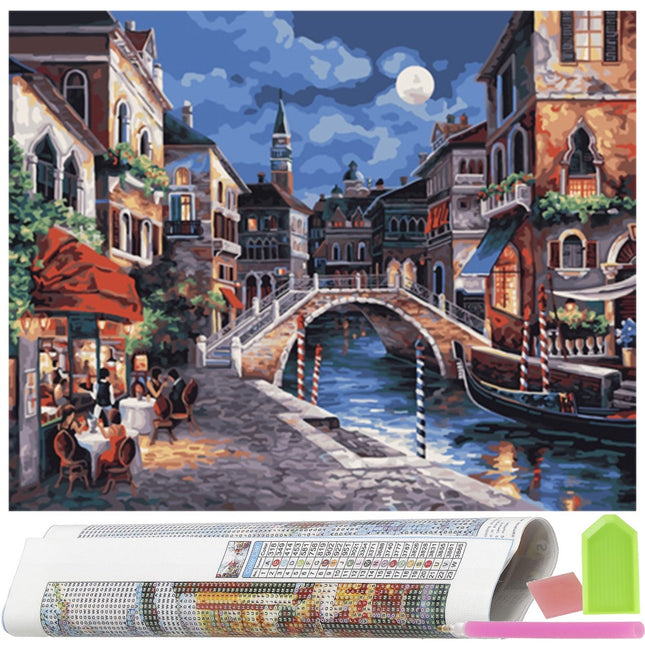 Diamond Painting - Volwassenen - Venetië - 40 x 30 cm