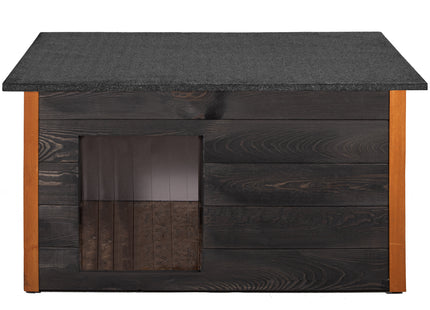 Hondenhuis - Hondenhok - Dog House - Geïsoleerd - Voor Buiten - Weersbestendig - Hout -Grijs - Bruin