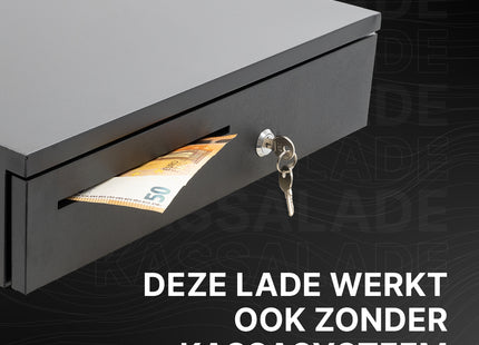 Muntel®  Kassalade - 40,5 x 42 x 10 CM - Zwart