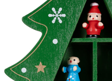 Kerstfiguur - Kerstboom - Kerstversiering - Hout - 28 cm