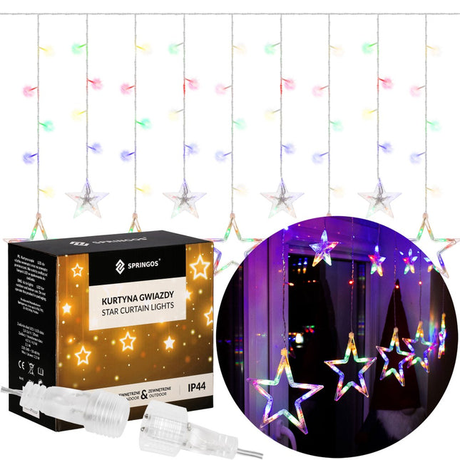 Kerstverlichting Sterrengordijn | Multicolor | 2 m | 138 Led's