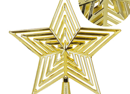 Kerstboom Piek | Ster | 23 cm | Goud