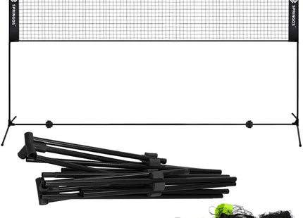 Springos Badminton Net - Professioneel - Frame - Hoes - Verstelbaar - Inclusief draagtas - 400 cm