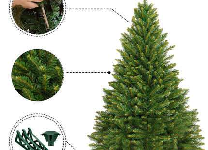 Kunstkerstboom | Scandinavisch Sparrenhout | 220 cm | Zonder Verlichting