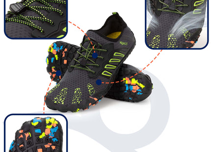 Waterschoenen - AQUA Shoes - Sneldrogend - Rubber - Unisex - Zwart/Groen - Maat 43
