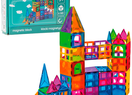 Springos® Magnetisch speelgoed - Speelgoed Kasteel - 60 Stuks - Montessori speelgoed - Speelgoed kinderen