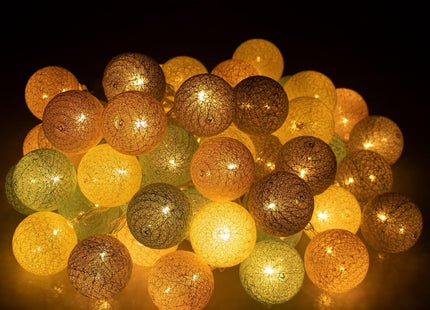 Fairy Lights | 10 m | 50 LED | Grijs/Roze/Crème/Turkoois