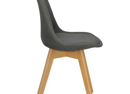 Scandinavische Stoel - Gestoffeerd -  Grijs - Woonkamer - Keuken - Eetkamer - Interieur