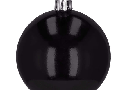 Kerstballen & Piek | 33 Stuks | 5/6/8 cm | Zwart