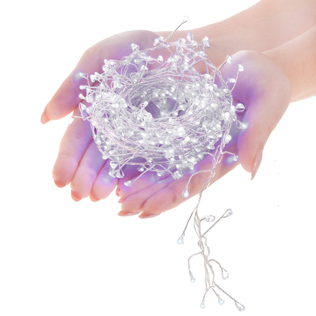 Draadverlichting Kerstboomverlichting - Ijspegels - 100 LED - 3 M - Koud Wit