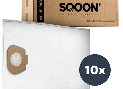 SQOON® Stofzuigerzakken Geschikt voor Nilfisk Alto / WAP / KEW AERO 20/25 &amp; Makita VC2010 / VC2512 / VC3011 - 10 Stuks