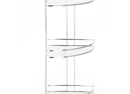 Doucherek - Badkamerplank - Hoekplank - RVS - Zwart - Driehoekig - 9 Kg - 25 X 25 X 58 CM