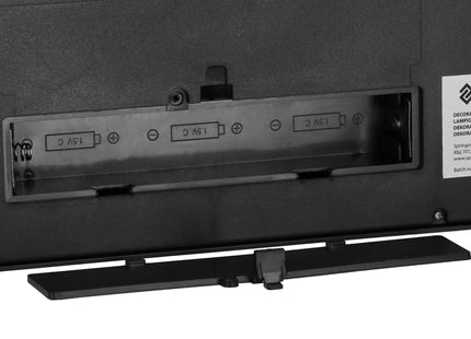 Open Haard - Kachel - Verwarming - Decoratieve Verlichting - Baterijen - USB LED - 60x10x19,5 cm - Zwart