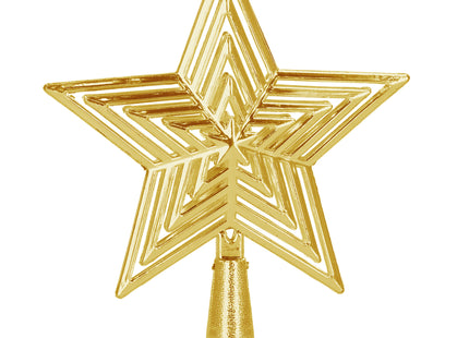 Kerstboom Piek | Ster | 15 cm | Goud