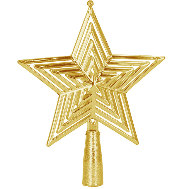 Kerstboom Piek | Ster | 15 cm | Goud