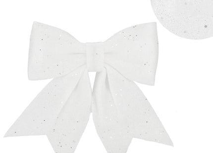Kersthanger | Kerstversiering | Kerstdecoratie Voor Binnen | Kerststrik | Wit | 30 cm | 1 Stuk