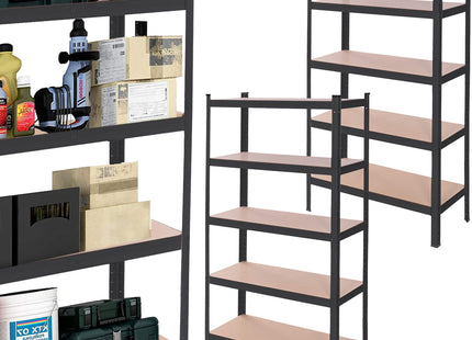 Opbergrek - Stellingkast - 675 KG - Metaal - 675 KG - Zwart - 150 x 75 x 30 cm