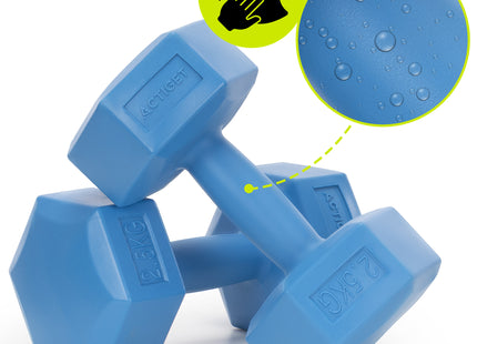 Dumbbell Set - 2,5 KG - Blauw - Oefengewichten