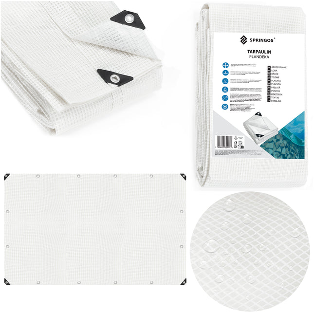 Afdekzeil | Dekzeil | Zeildoek | Waterdicht | PVC | 3 x 4 m | 100 g/m2 | Transparant