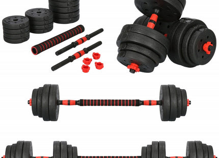 Dumbbell Set | 30 kg | Zwart/Rood
