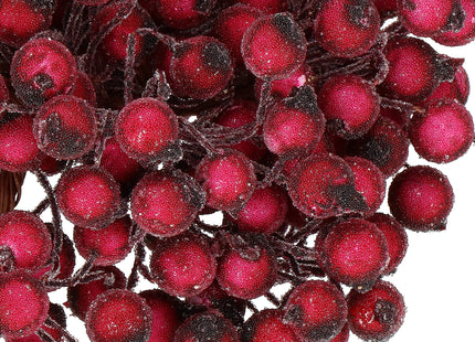 Kunstbloem - Lijsterbes - 20 Stuks - Donkerrood