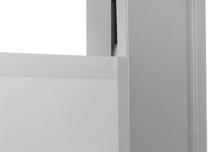 Windscherm - Tuinscherm - Oprolbaar - Waterbestendig - Staal - Aluminium - Lichtgrijs - 300 X 160 CM