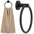 Handdoekring | Badkamerhanger | Handdoekrek | RVS | Ring | Mat | Zwart | 3 Kg
