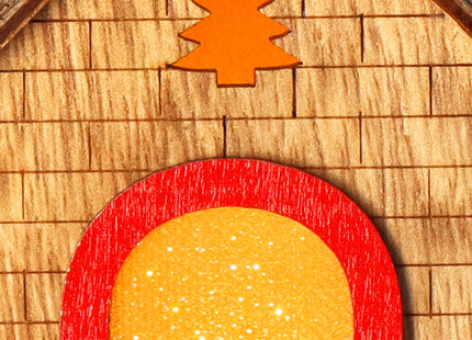 Kersthanger | Kerstversiering | Kerstboomhanger | Lichtgevend | Huis | Sneeuwpop | 12.5 cm