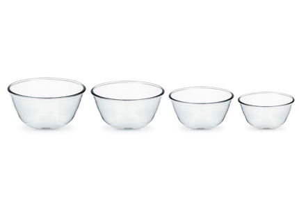 Vershoudbakjes - Vershoudscontainers - Voedselopbergcontainers - 4 stuks - Glas - Transparant
