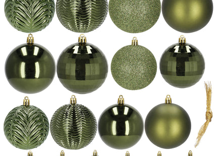 Kerstballen | 33 Stuks | 8/6/4 cm | Groen