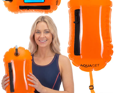 Zwemboei - Voor Openwaterzwemmen - Zwemveiligheidsboei - Incl. drybag /Saferswimmer/Safe swimmer/ 20 Liter / Reddingsfluitje - Oranje